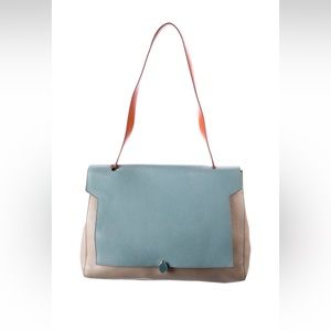 Anya Hindmarch colorblock shoulder bag with extra strap